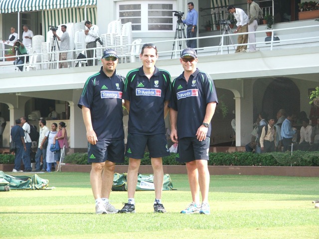India 7 - with Alex Kountouris (Australian cricket physio) and Justin Cordy (now Carlton head of performance) in Mumbai