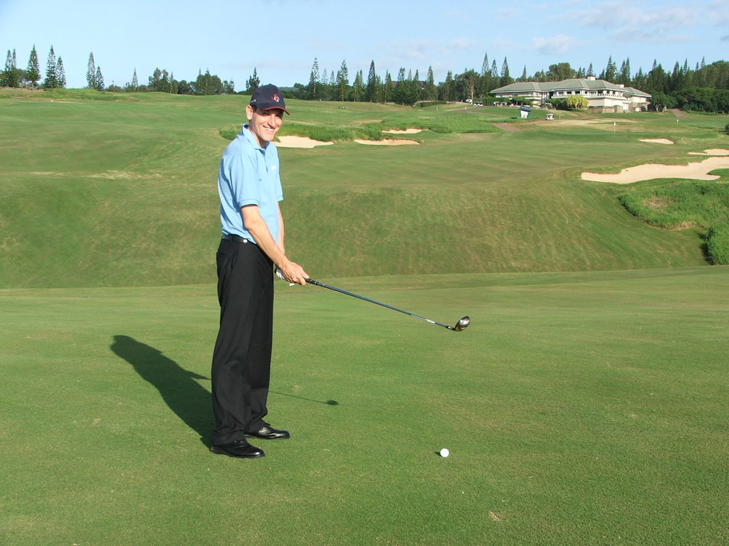 Playing golf at Kapalua, Maui, Hawaii
