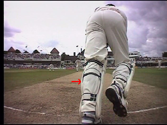 Stump cam view of Steve Waugh's calf strain – written up as a case in the BJSM