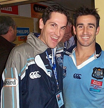 With Andrew Johns (State of Origin)