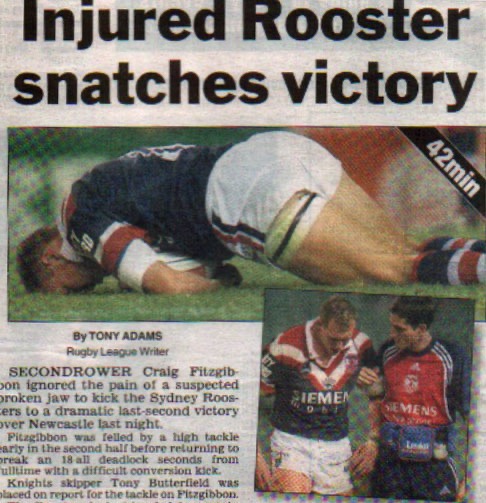 Treating Injured Rooster Craig Fitzgibbon